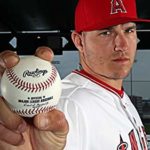 Rawlings Official 2021 Baseball of Major League Baseball (MLB), with Display Case (ROMLB-R), White/Red/Navy