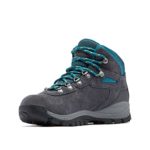 Columbia Women’s Newton Ridge Plus Waterproof Amped Hiking Shoe, Shark/River Blue, 8