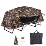 Yescom Folding Single Tent Cot Oversized Camping Hiking Bed Portable Outdoor Rain Fly, Camouflage