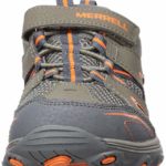 Merrell Trail Chaser Hiking Sneaker, Gunsmoke/Orange, 4 US Unisex Big Kid