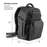 WINCENT Military Tactical Backpack, Large 3 Day Assault Pack Army Molle Utility Bug Out Bag Rucksack Backpack 45L Black
