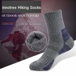 innotree 3 Pack Men’s Full Cushioned Hiking Walking Socks, Quarter Crew Socks