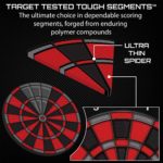 Viper by GLD Products Neptune Electronic Dartboard Cabinet Combo Pro Size Over 55 Games Large Auto-Scoring LCD Cricket Display Extended Dart Catch Area 16 Player Multiplayer with Soft Tip Darts and Power Adapter , 21.5″ L x 26.5″ W x 3.5″ H