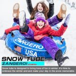 Snow Tube Snow Tubes for Sledding Heavy Duty Kids Snow Sleds for Kids and Adult Heavy Duty Snow Tube Sleds for Adults Inflatable Snow Tube for Kids with Snow Tube Cover 47inch Adult Snow Tube(Blue)
