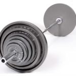 Standard Barbell 300 LB Olympic Weight Plate set (Includes 7 foot Olympic Barbell 700 lb capacity)