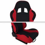 TRIL GEAR 2X Universal Nylon Cloth Reclinable Sport Racing Bucket Seats+Sliders