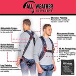 All Weather Sport Kiting Harness for Ground Handling, Kitesurfing Equipment, Kitesurfing Harness, Kite Surfing Kite Harness Power Kite Pilot Wings, Paraglider Wing (with Locking Wing Attachments)