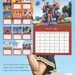 Cheerleading 2022 Calendar: From January 2022 to December 2022 – Large Calendar 8.5×11″ – Gorgeous Non-Glossy Paper