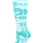 Tie Dye Multisport Tube Socks (Teal/White, Medium)