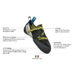SCARPA Men’s Veloce Rock Climbing Shoes for Gym Climbing – Black/Yellow – 13.5-14