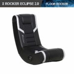 X Rocker 5110301 Eclipse Floor Rocker 2.0 BT, 31″ x 16.5″ x 27.5″, Black/Silver