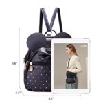 Girls Mini Backpack Bowknot Polka Dot Cute Small Daypacks Convertible Shoulder Bag Purse for Women