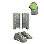 STX Field Hockey Deny Youth Goalie Set with Goalie Gloves, Kickers and Leg Guards, One Size, Gray