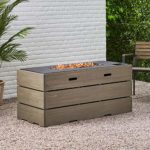 Rodeo Outdoor 40,000 BTU Rectangle Fire Pit, Gray