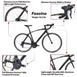 Tommaso Fascino – Sport Performance Aluminum Road Bike, Shimano Tourney, 21 Speeds – Black/Yellow – Medium