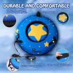 PHETEA Foldable Inflatable Snow Tubes for Sledding Heavy Duty,Towable Snow Sled for Kids and Adults.42 inch,Blue