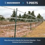 Sandbaggy Green Fence T-Post 6 Feet Length – for Securing Fencing or Safety Fence (100 Posts)