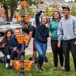 B3 Bean Bag Bucketz; Outdoor Backyard Game for Adults and Family: Lawn Bean Bag Toss Party Game – Giant 5′ Camping, Tailgate, Beach, Yard or Indoor Game – Cornhole Alternative Game Set