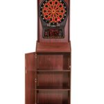 Arachnid Cricket Pro 800 Standing Electronic Dartboard with Cherry Finish, Regulation 15.5” Target Area, 8-Player Score Display and 39 Games