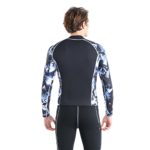 LayaTone Wetsuit Tops Men 3mm Neoprene Jacket Women Surfing Canoeing Scuba Diving Suits Tops Men Rash Guard Long Sleeves Swimsuit Swimwear Adults Wetsuits Jacket Women (Blue-Lycra Sleeves,S)