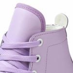 Roller Skates for Women PU Leather High-top Roller Skates Four-Wheel Roller Skates Girl Indoor Outdoor Skating Shoes (Purple with flash wheel,8 M US=40)