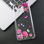 BestAlice for Cricket Icon 3 (3rd Version) / At&t Motivate 2 (2nd) / Cricket Splendor Clear Case for Women Girls, Slim Soft Crystal TPU Protective Rubber Bumper Phone Cover Flowers, Peony