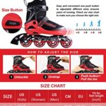 PAPAISON Adjustable Inline Skates for Kids and Adults with Full Light Up Wheels , Outdoor Roller Skates for Girls and Boys, Men and Women…