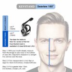 Keystand Full Face Snorkel Mask, Breathing Mechanism Snorkeling Masks for Kids Adults, Flat Crystal Lens,180° Panoramic Anti-Leak/Anti-Fog Mask and Snorkel with Detachable Camera Mount