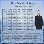 FLEXEL Wetsuit Top Mens Women 3mm Neoprene Long Sleeve Front Zipper 2MM Mens Wetsuit Top for Diving Snorkeling Surfing Kayaking Canoeing