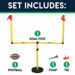 Franklin Sports Youth Football Goal-Post Set — Kids’ Football Goal Post with Mini Football — Fun Football Goal for All Ages — Easy Assembly — Adjustable Height — Weighted Base