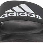 adidas Men’s Adilette Comfort Slides Sandal, Black/Black/White, 11