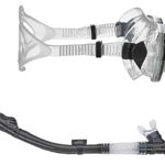 Phantom Aquatics Rapido Adult Mask Fin Snorkel Set, Panoramic View Snorkel Mask, Dry Snorkel, Snorkeling Fins + Travel Bag (Titanium, ML/XL, us: 9/11 – EU: 42/45)