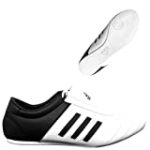 adidas Kick Shoes Martial Arts Sneaker White with Black Stripes (8H)