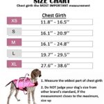 Life Jackets for Dogs Adjustable Pet Preserver Water Vest with Enhanced Buoyancy & Rescue Handle for XS Small Medium Large Dog Lifesaver Swimming Canoeing & Boating (hot Pink, XL)
