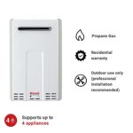 Rinnai V65eP Propane Tankless Hot Water Heater, 6.5 GPM