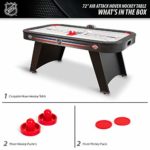 EastPoint Sports NHL 72” Air Attack Air Hockey Table with LED Scoring System – Perfect for Family Game Room, Adult rec Room, basements, Man cave, or Garage