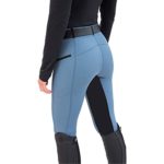 ZJRXM Women’s Riding Pants Equestrian Breeches Horse Riding Tights Soft High Waisted Yoga Pants Full-Length Leggings Blue