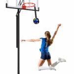 TOBWOLF Volleyball Spike Trainer, Volleyball Spike Training System for Basketball Hoop, Volleyball Equipment Training Aid Improves Serving, Jumping, Arm Swing Mechanics and Spiking Power