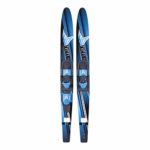 HO Skis Blast 67-Inch Waterskiing Combo Skis with Trainer Bindings and Instructional Video, One Size, Blue