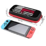 USA Flag with Rock Climbing Compatible with Nintendo Switch Carrying Case Portable Travel Carry Cover Accessories With 20 Game Card Slots