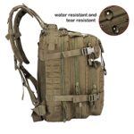 ARMYCAMO Small 30L Rucksack Military Tactical Backpack Flag Patch Outdoors Bug Out Bag, Green, 16.5″ x 11″ x 9″
