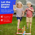 Elite Sportz Ring Toss Games for Kids – Indoor Holiday Fun or Outdoor Yard Game for Adults & Family – Easy to Set Up w/ Compact Carry – Backyard Toys