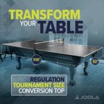 JOOLA Regulation Table Tennis Conversion Top with Foam Backing and Net Set – Full Sized MDF Ping Pong Table Top for Pool Table – Quick and Easy Assembly – Foam Backing to Protect Billiard Table, Full Foam Backing