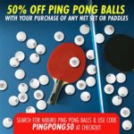 Nibiru Sport Ping Pong Paddles Set – Table Tennis Rackets and Balls, Retractable Net with Posts and Storage Case – Pingpong Paddle and Game Table Accessories (4-Player Set)