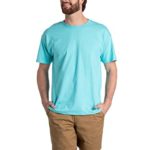 Fruit of the Loom Men’s Eversoft Cotton T-Shirts Big & Tall Sizes, Regular-Crew-2 Pack-Scuba Blue, 4X-Large