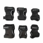 Rollerblade Skate Gear 3 Pack Protective Gear, Knee Pads, Elbow Pads and Wrist Guards, Inline Skating, Multi Sport Protection, Unisex, Black, M