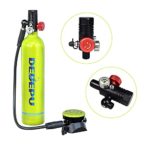 DEDEPU Mini Scuba Diving Tank & Diving Mask Simple Breathing Diving Cylinder Emergency Spare and Snorkeling Equipment Set for Divers Diving Gear 1L S5000PLUS-Package C?U.S. Inventory?
