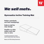 We Sell Mats Gymnastics Incline Mat, Folding and Non-Folding Cheese Wedge Skill Shape, Tumbling Mat for Gymnastics Training, Cheerleading and Obstacle Courses, Multi-Color, Large (72″ x 36″ x 16″)