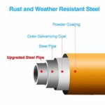 Jugader Upgraded 10FT Climbing Dome with Canopy and Swing, Dome Climber for Kids 3 – 10, Weight Capability 800LBS, 3-Year Warranty, Rust and UV Resistant Steel