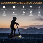 Electric Scooter, Kugookirin G3 Electric Scooter for Adults Powerful 1200W Motor Up to 31 mph, 10.5″ Off Road Tires 52V/18Ah Large Capacity, Dual Brake Folding Fast e Scooter for Adult
